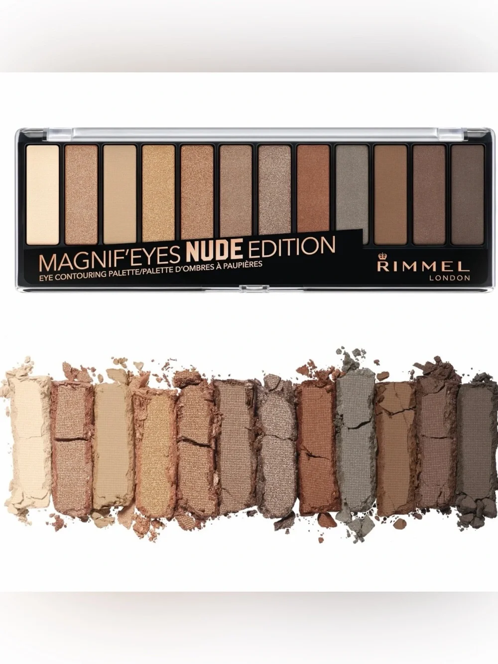 RIMMEL Magnif'Eyes NUDE EDITION Eye Contouring 12 Eyeshadow Palette ~ NEW